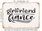 DECORATIVE METAL SIGN - Girlfriend Fiance - Vintage Rusty Look